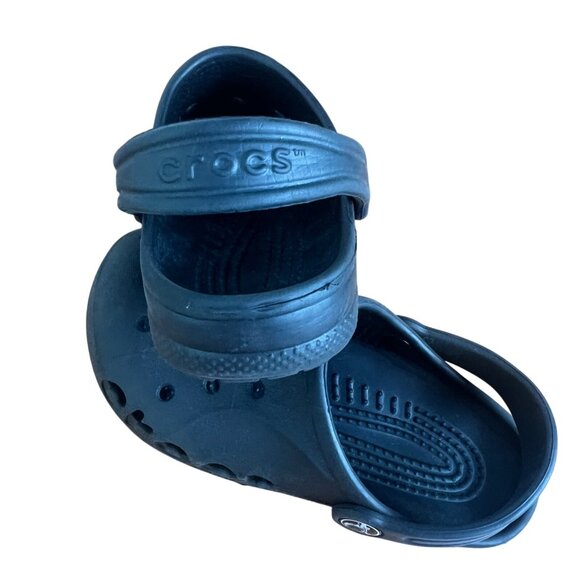Crocs Kids Unisex Water Waterproof Classic Clog Shoes Black Slip-On Size 12/13 - Picture 2 of 9
